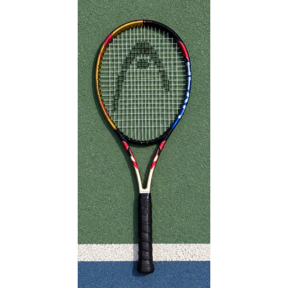 HEAD Ti Conquest 2000 Tennis Racquet 29” Oversize Constant Beam Gold Blue Red